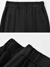 Marlene | High-Waisted Straight-Leg Trousers in Black