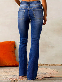 Harlow | High-Waist Wide-Leg Jeans in Ocean Blue