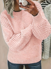 Estelle | Cosy Lantern-Sleeve Sweater in Pink