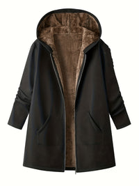 Fern | Women's Longline Hooded Jacket with Relaxed Shape and Warm Lining