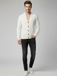 Donovan | Men's Cable Knit Cardigan with Button Front and Soft Feel