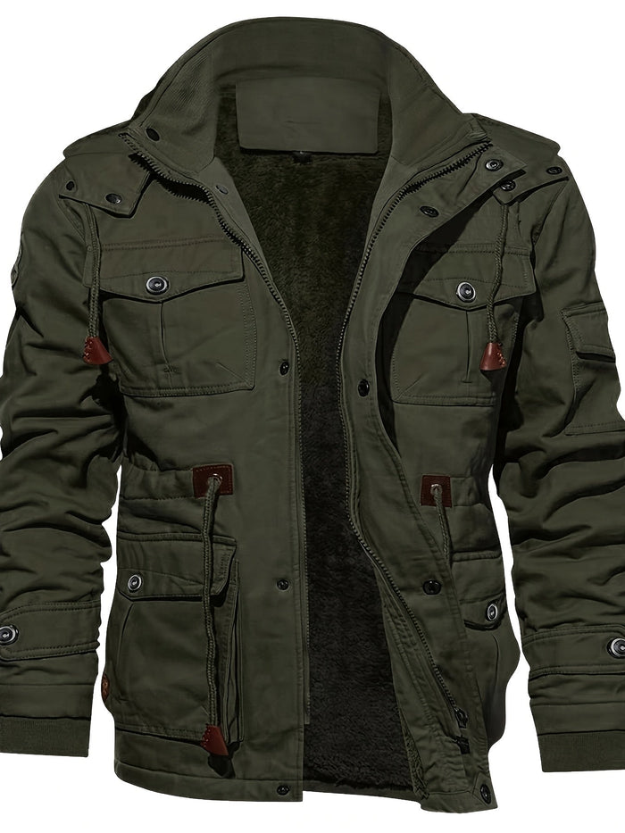 Kingsley | Men's Utility Jacket with Hood and Plush Lining