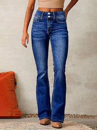 Harlow | High-Waist Wide-Leg Jeans in Ocean Blue