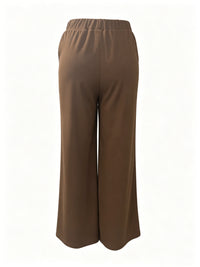 Marlene | High-Waisted Straight-Leg Trousers in Apricot