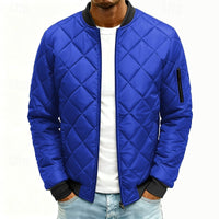 Cole | Men's Quilted Bomber Jacket with Diamond Stitch and Clean Lines