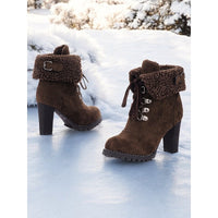 Ramona | Women's Ankle Boots with Lace Up Front and Warm Lining