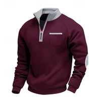 Jasper | Men's Quarter Zip Pullover with Stand Collar and Soft Feel