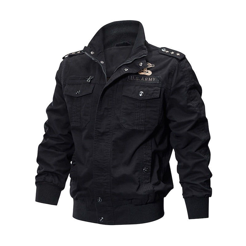 Gerald | Men's Bomber Jacket with Military Style and Warm Lining