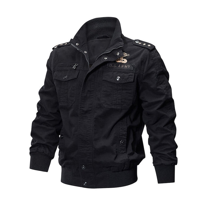 Gerald | Men's Bomber Jacket with Military Style and Warm Lining