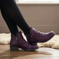 Sybil | Women's Ankle Boots with Ruched Shaft and Block Heel