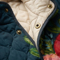 Jessamine | Women's Quilted Jacket with Stand Collar and Snap Buttons