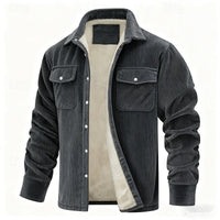 Dalton | Ribbed Fleece-Lined Jacket in Navy Blue