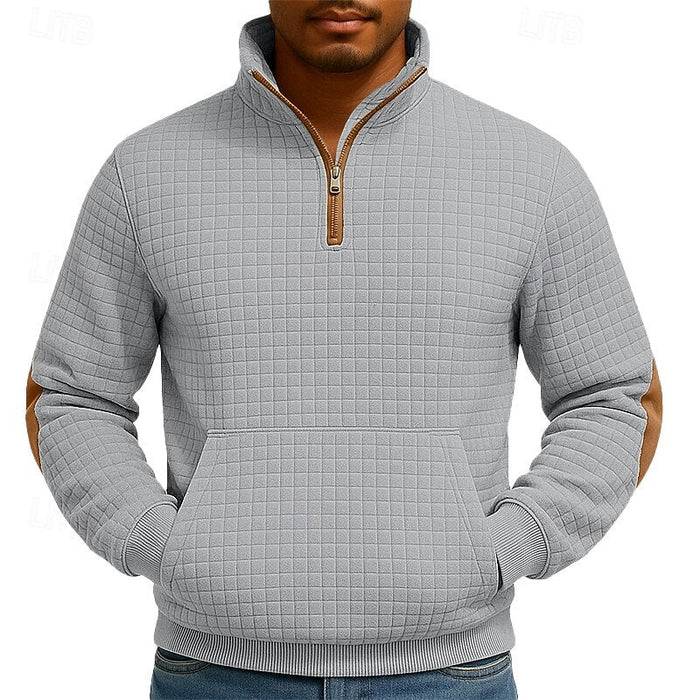 Walter | Men's Quarter Zip Pullover with Texture and Structured Finish
