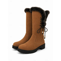 Meredith | Women's Knee High Winter Boots with Fur Trim and Warm Lining