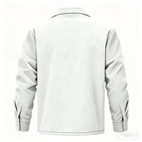 Dalton | Ribbed Fleece-Lined Jacket in Navy Blue