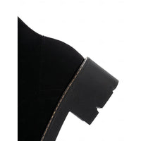 Brenna | Women's Knee High Boots with Fur Cuff and Lace Up Front