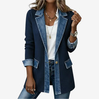 Elaine | Elegant Layered Collar Button Jacket in White
