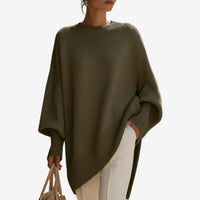 Helene | Women's Poncho with Asymmetric Drape and Soft Finish