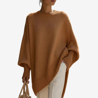 Helene | Women's Poncho with Asymmetric Drape and Soft Finish