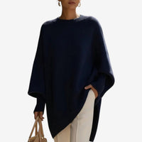 Helene | Women's Poncho with Asymmetric Drape and Soft Finish
