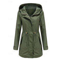 Esme | Women's Longline Utility Coat with Hood and Flattering Shape