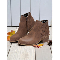 Adrienne | Women's Ankle Boots with Cutout Detail and Low Block Heel