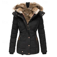 Cornelia | Women's Hooded Puffer Jacket with Soft Padding and Neat Line