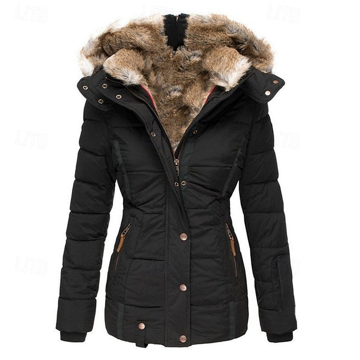 Cornelia | Women's Hooded Puffer Jacket with Soft Padding and Neat Line
