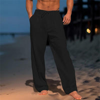 Victor | Classic Plain Wide Trousers in White