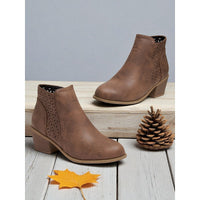 Adrienne | Women's Ankle Boots with Cutout Detail and Low Block Heel