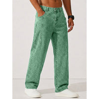 Harlan | Relaxed Straight-Leg Trousers in Navy Blue