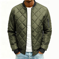 Cole | Men's Quilted Bomber Jacket with Diamond Stitch and Clean Lines
