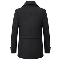 Edwin | Men's Tailored Winter Coat with Layered Collar and Smart Finish