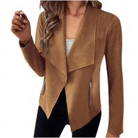 Antonia | Women's Waterfall Jacket with Draped Front and Open Shape