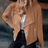 Antonia | Women's Waterfall Jacket with Draped Front and Open Shape