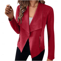 Antonia | Women's Waterfall Jacket with Draped Front and Open Shape