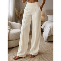 Lucille | High-Waist Wide-Leg Trousers in Grey