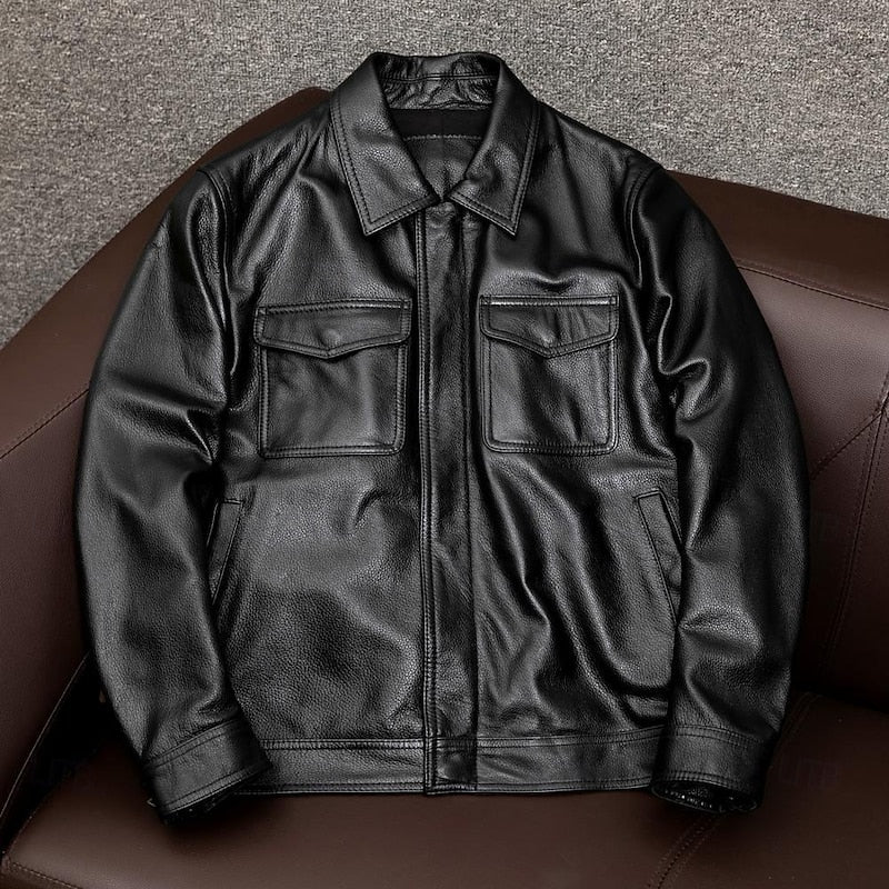 Basil | Men's Biker Jacket with Clean Classic Cut and Warm Feel