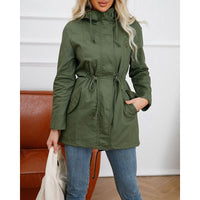 Esme | Women's Longline Utility Coat with Hood and Flattering Shape