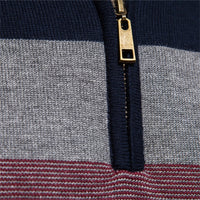 Reuben | Men's Quarter Zip Jumper with Colour Block and Warm Knit
