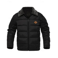 Ewan | Men's Quilted Puffer Jacket with Fur Collar and Warm Lining