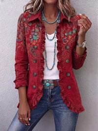 Lois | Women's Boho Jacket with Ruffled Trim and Flattering Shape