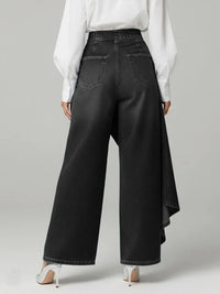 Morgan | Elegant High Waisted Wide-leg Pants in Blue