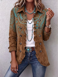 Lois | Women's Boho Jacket with Ruffled Trim and Flattering Shape