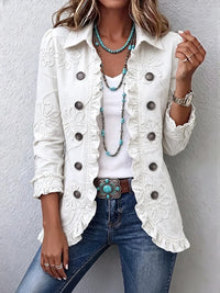 Lois | Women's Boho Jacket with Ruffled Trim and Flattering Shape