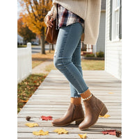 Adrienne | Women's Ankle Boots with Cutout Detail and Low Block Heel