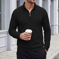 Grady | Men's Quarter Zip Pullover with Textured Knit and Classic Cut