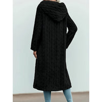 Marion | Women's Longline Coat with Hood and Open Front