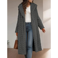 Marion | Women's Longline Coat with Hood and Open Front