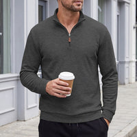 Grady | Men's Quarter Zip Pullover with Textured Knit and Classic Cut